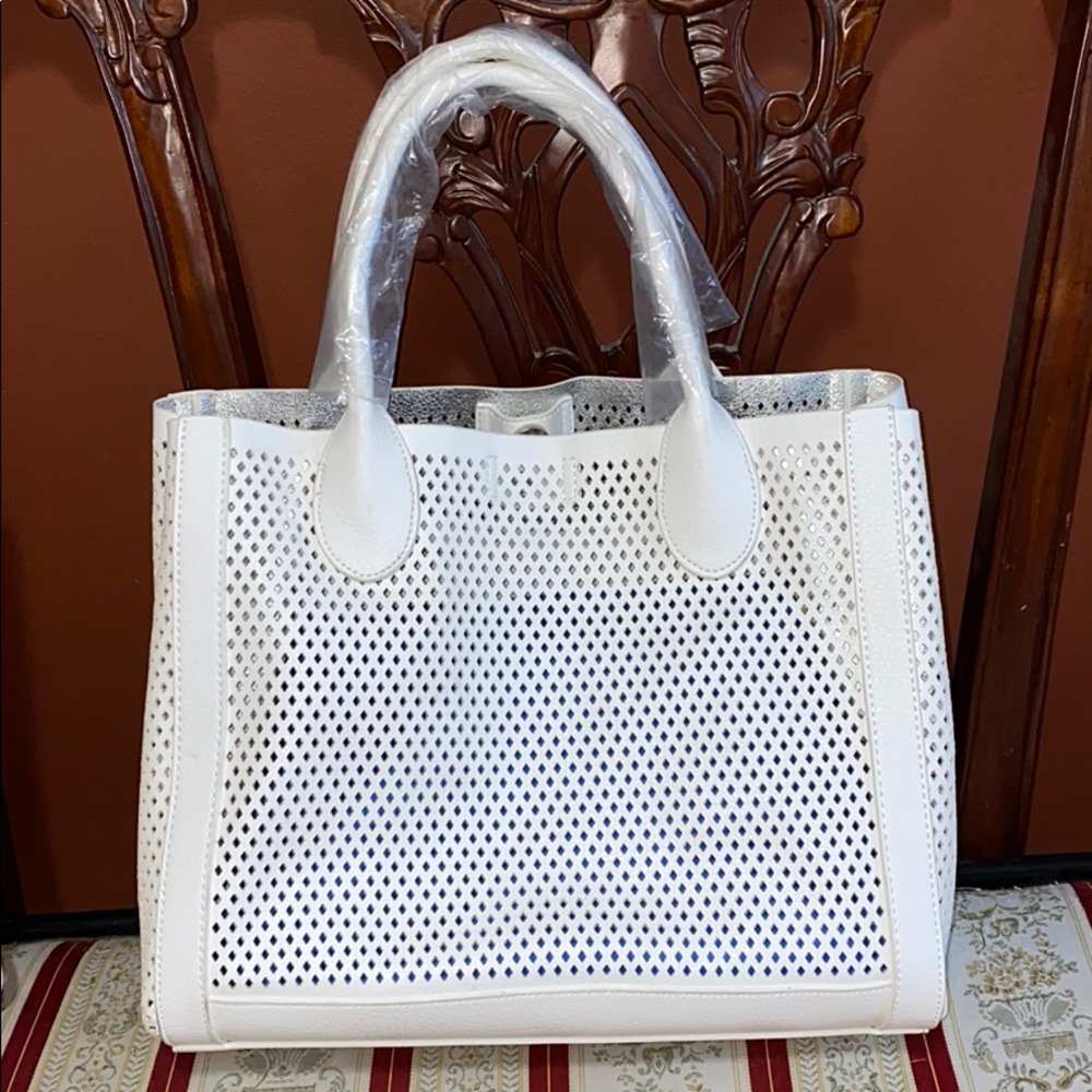 NTW Steve Madden Bperfie Perforated Bag with Pouch